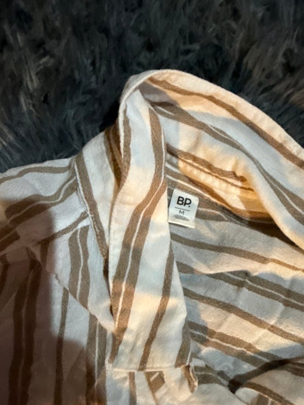 BP striped button-up shirt women's M long sleeve